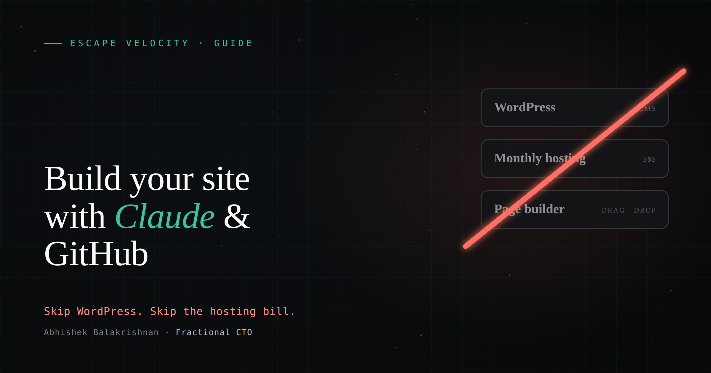 Build your site with Claude and GitHub